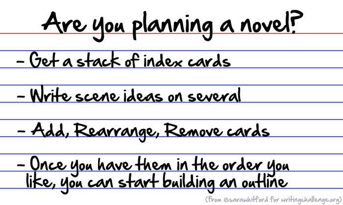 Planning a novel? Use index cards